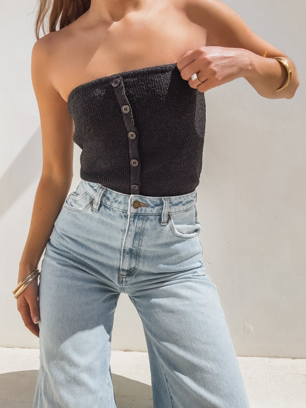 After Hours Knit Top in Black - Stitch And Feather