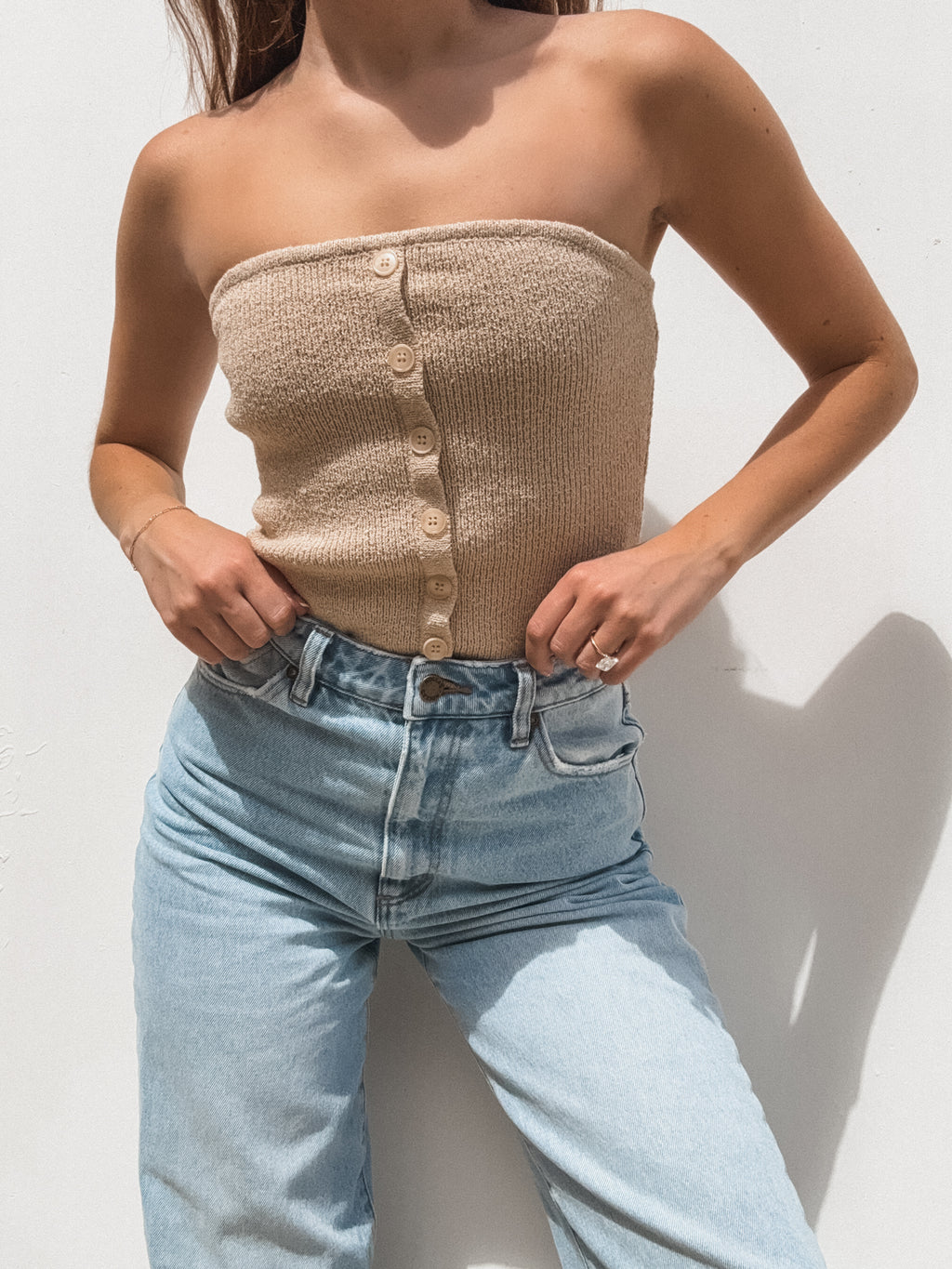 After Hours Knit Top in Taupe - Stitch And Feather