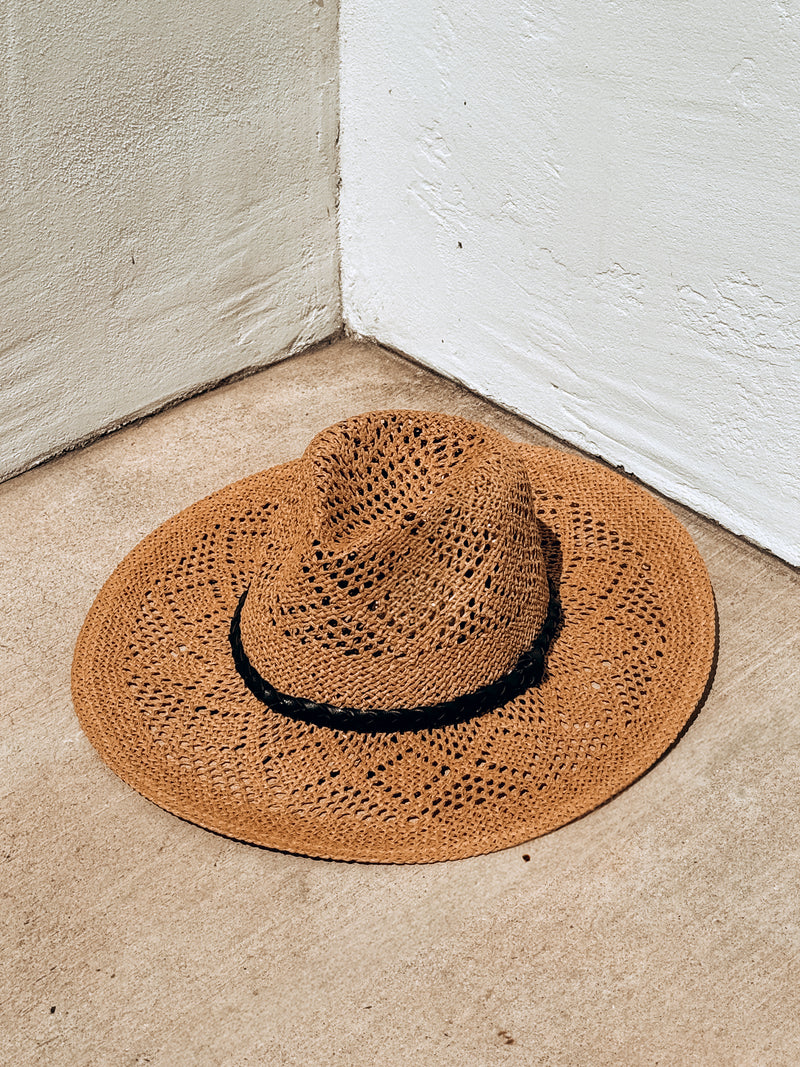 Loose Weave Straw Hat - Stitch And Feather