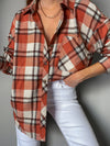 Alpine Oversized Flannel in Brick - Stitch And Feather