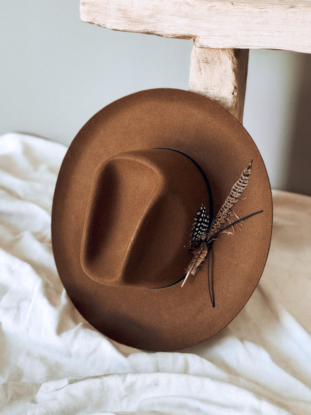 Telluride Western Cowboy Hat in Cognac - Stitch And Feather