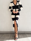 Miley Button Down Knit Dress - Stitch And Feather