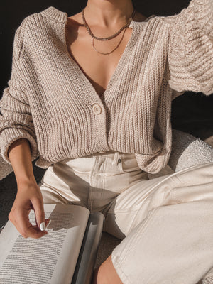 Chai Latte Knit Sweater - Stitch And Feather