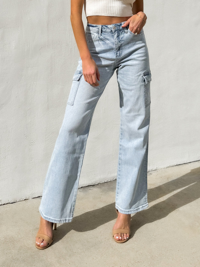 Reverent Cargo Straight Jean - Stitch And Feather