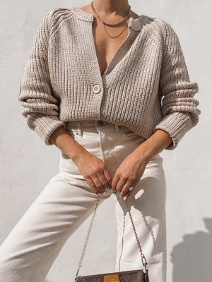 Chai Latte Knit Sweater - Stitch And Feather