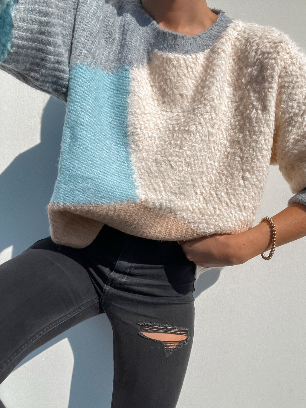 Azul Color Block Sweater - Stitch And Feather