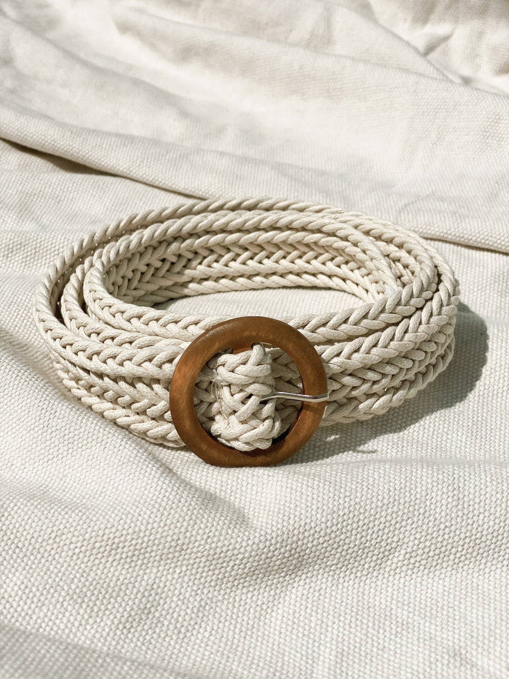Woven Belt in Ivory - Stitch And Feather