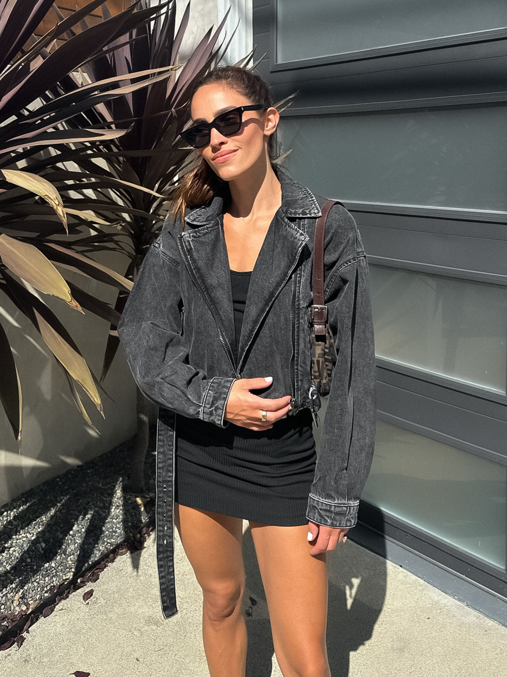 On the Edge Cropped Denim Jacket - Stitch And Feather