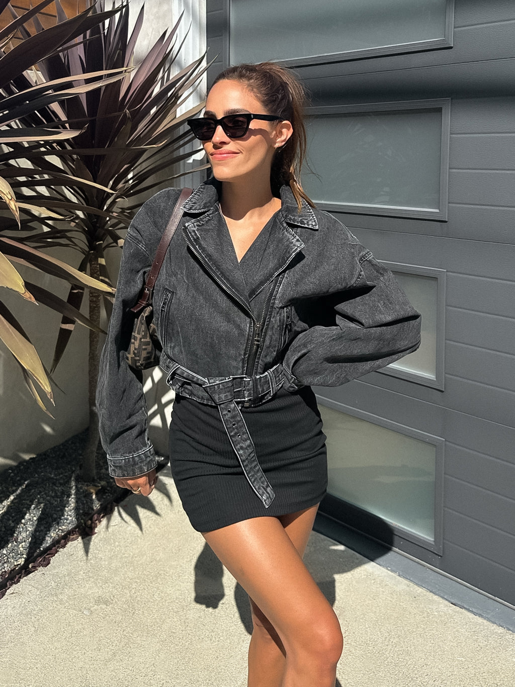On the Edge Cropped Denim Jacket - Stitch And Feather