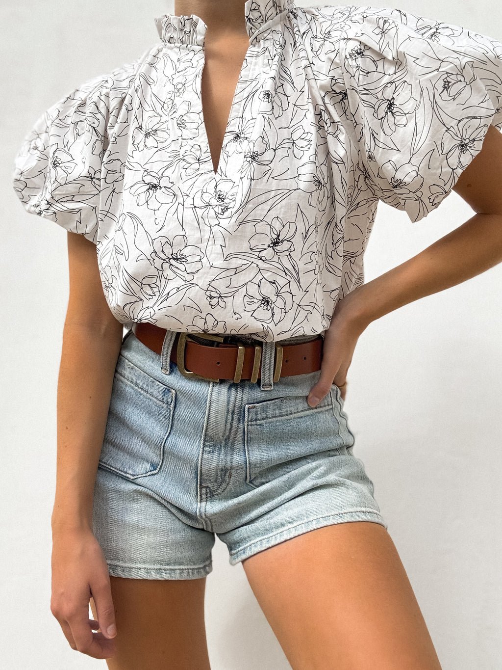 Morning Bloom Floral Top - Stitch And Feather