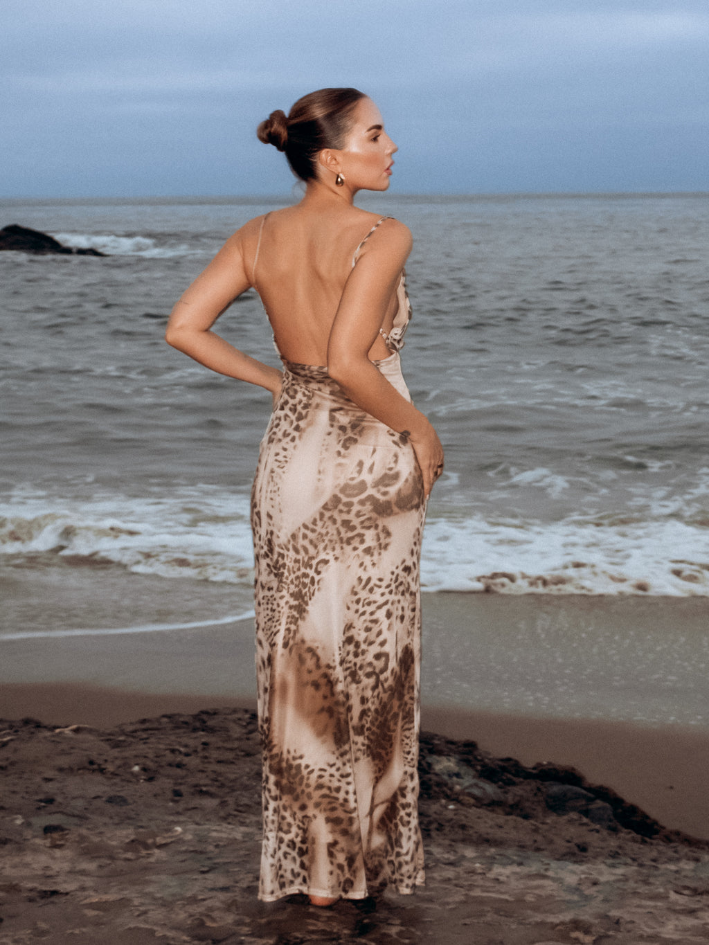 Chasing You Cowl Maxi Dress - Stitch And Feather