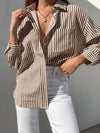 It List Stripe Button Down - Stitch And Feather