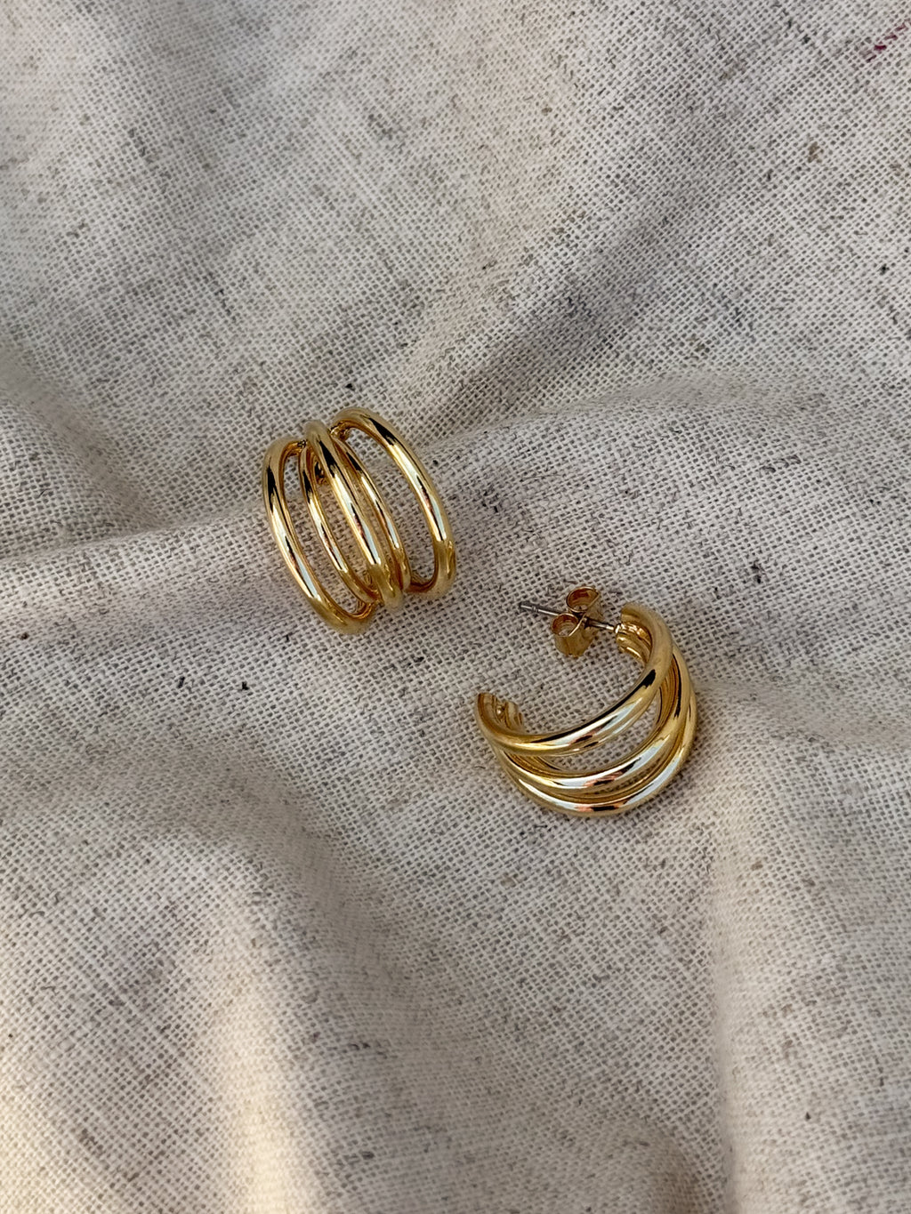 Five Ring Hoop Earring - Stitch And Feather