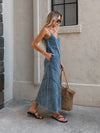 Isabella Denim Maxi Dress - Stitch And Feather