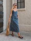 Isabella Denim Maxi Dress - Stitch And Feather