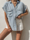 Wren Denim Button Up - Stitch And Feather