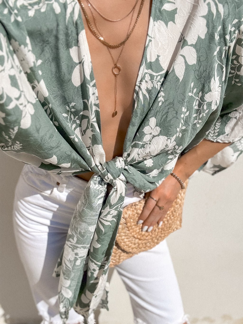 Sarah Floral Tie Top - Stitch And Feather