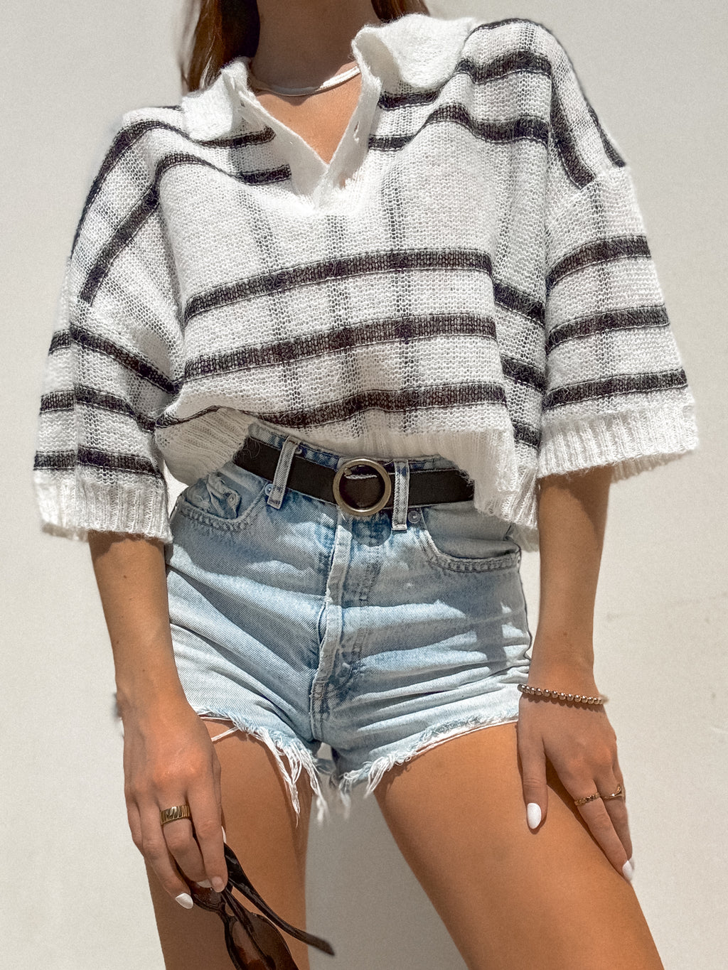 Ainsley Stripe Knit Top - Stitch And Feather