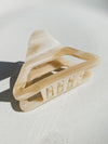 Triangle Hair Clip in Bone - Stitch And Feather