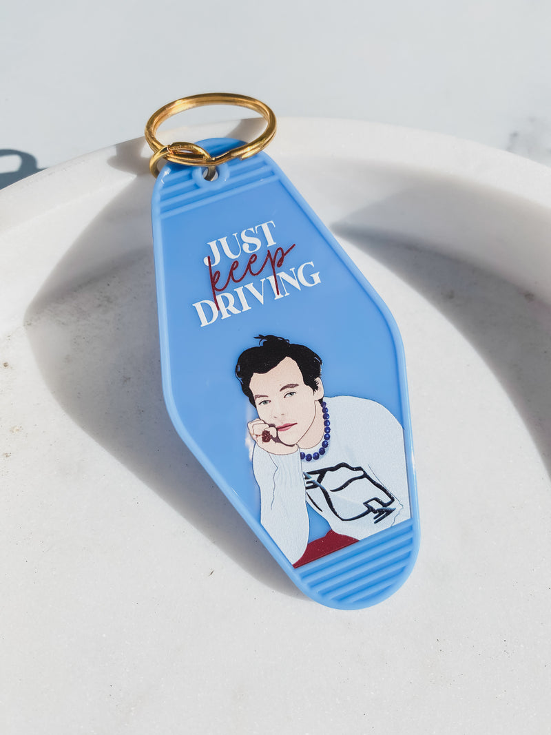 Harry Styles Keep Driving Keychain - Stitch And Feather