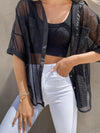 Stay A While Mesh Top - Stitch And Feather