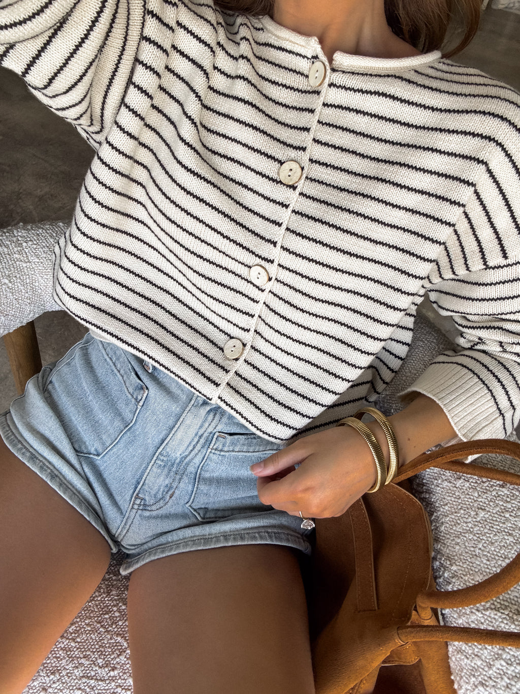 See You Again Stripe Sweater in Cream - Stitch And Feather