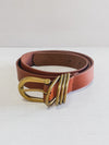 4 Ring Leather Belt in Tan - Stitch And Feather