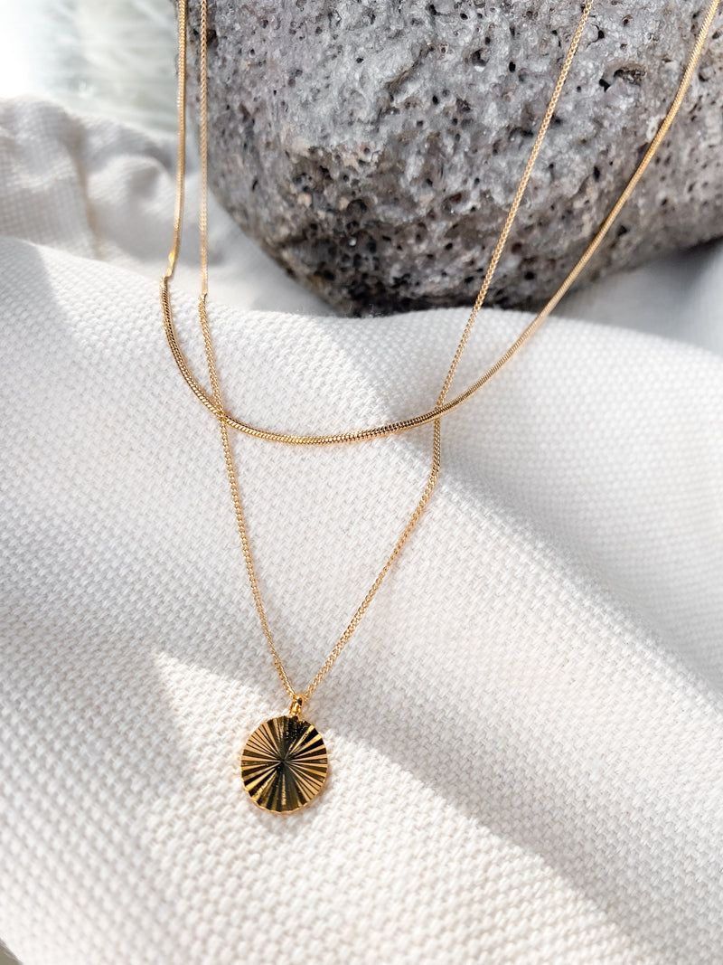 Fashion Dipped Gold Necklace - Stitch And Feather