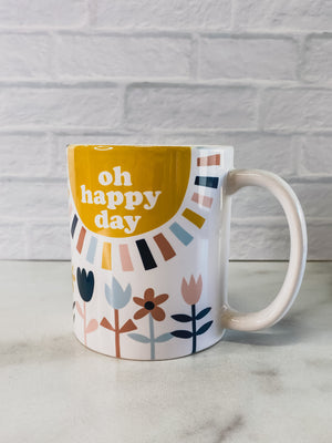 Oh Happy Day Ceramic Mug - Stitch And Feather