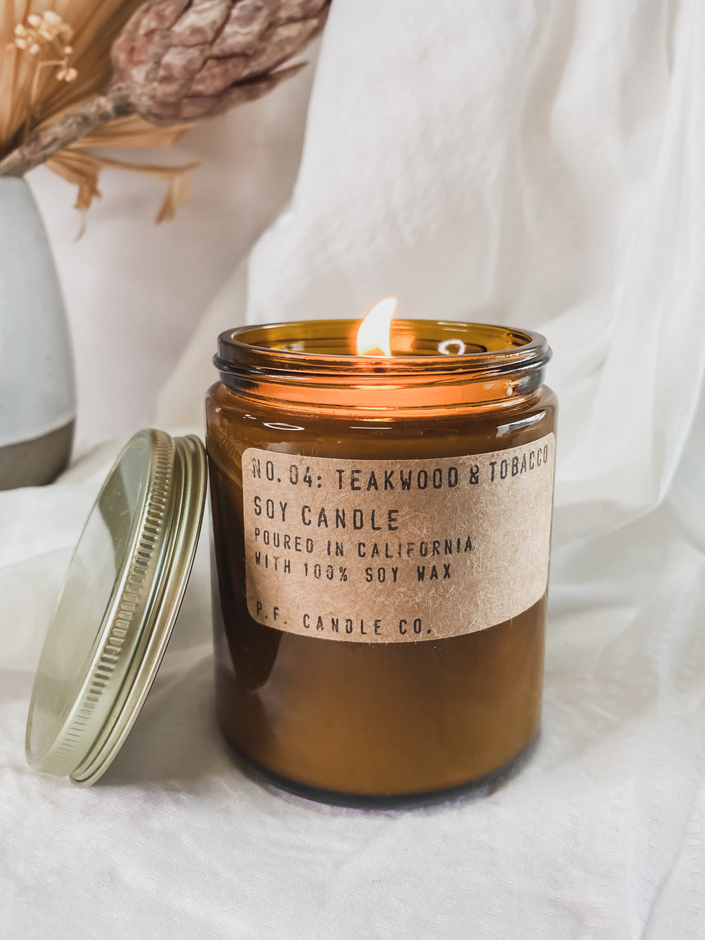 Teakwood & Tobacco Candle - Stitch And Feather