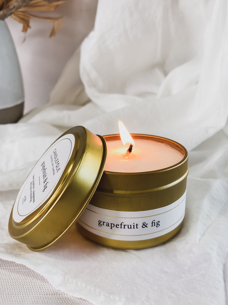 Grapefruit Fig 4oz Candle - Stitch And Feather