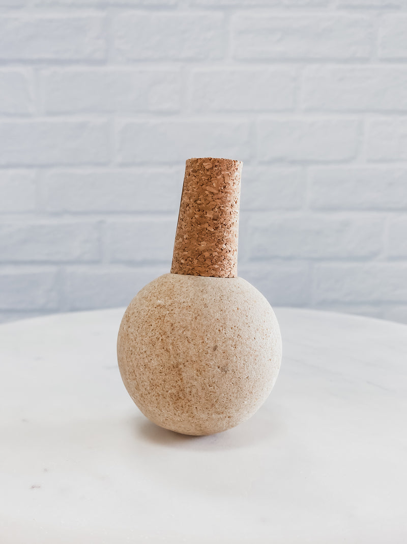Marble & Cork Bottle Stopper - Stitch And Feather