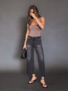 Strangers Cropped Wide Leg Jeans - Stitch And Feather