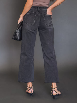 Strangers Cropped Wide Leg Jeans - Stitch And Feather