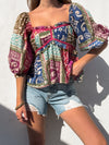 Lush Tide Babydoll Top - Stitch And Feather