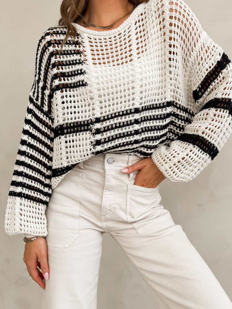 Guinevere Crochet Sweater - Stitch And Feather