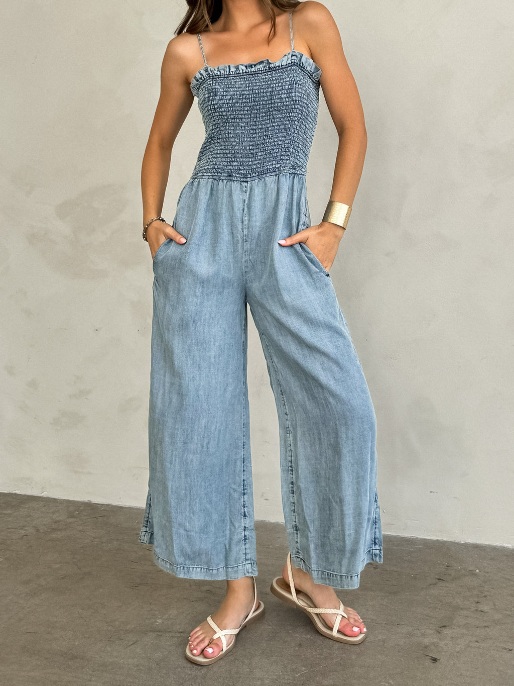 First Place Denim Jumpsuit - Stitch And Feather