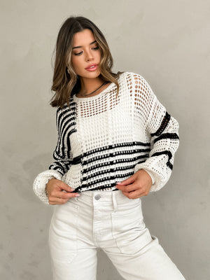 Guinevere Crochet Sweater - Stitch And Feather