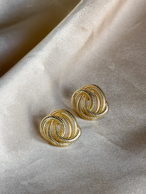 Textured Knot Stud Earrings - Stitch And Feather