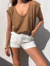 Mariella Cap Sleeve Top - Stitch And Feather
