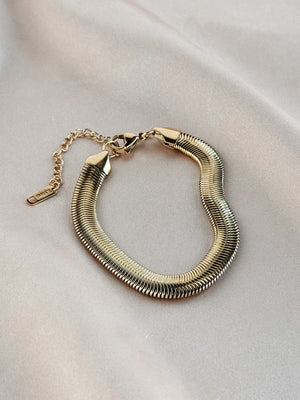 Wide Herringbone Bracelet - Stitch And Feather