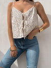 Indie Floral Tie Front Top - Stitch And Feather