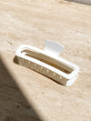 Rectangle Claw Clip in Off white - Stitch And Feather