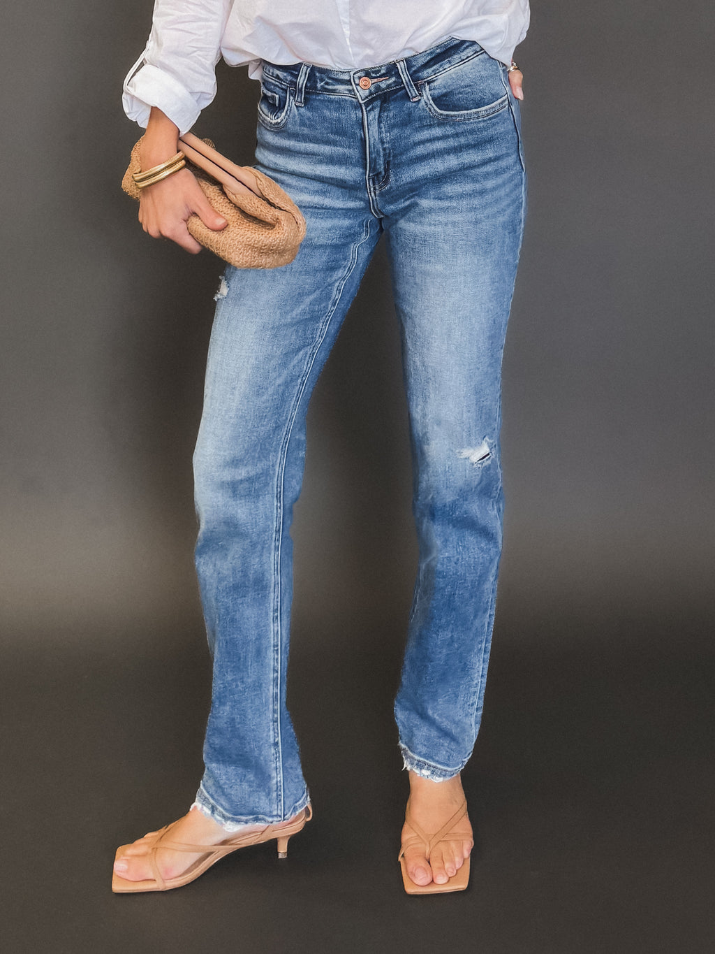 Sandbar Straight Leg Jeans - Stitch And Feather