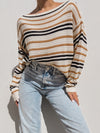 Pumpkin Spice Stripe Knit Sweater - Final Sale - Stitch And Feather