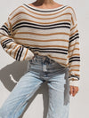 Pumpkin Spice Stripe Knit Sweater - Final Sale - Stitch And Feather