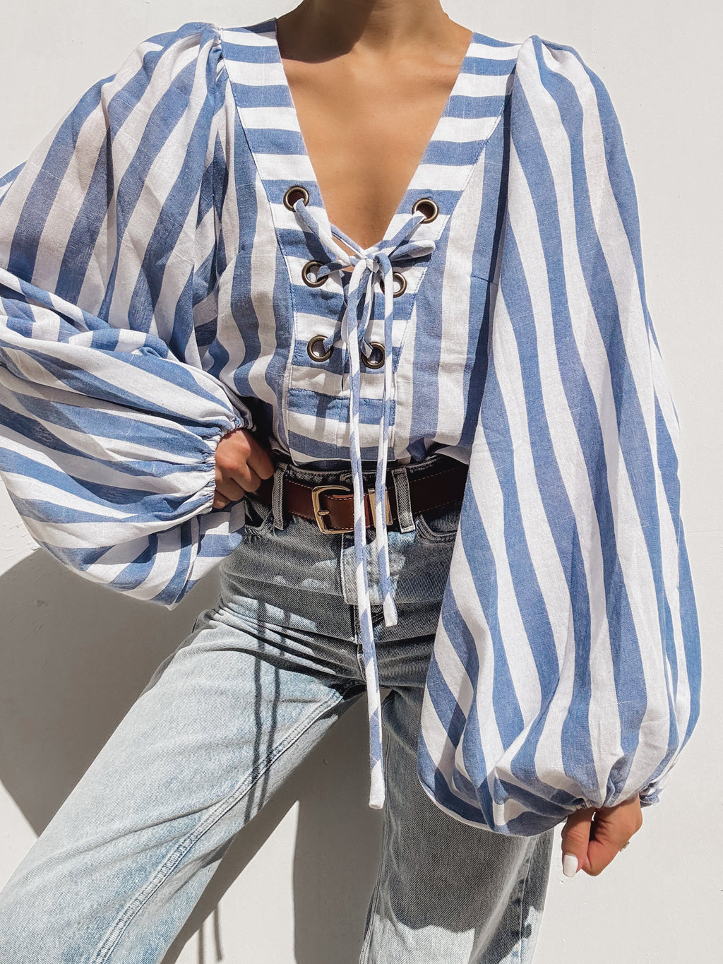 Deep End Stripe Blouse - Stitch And Feather