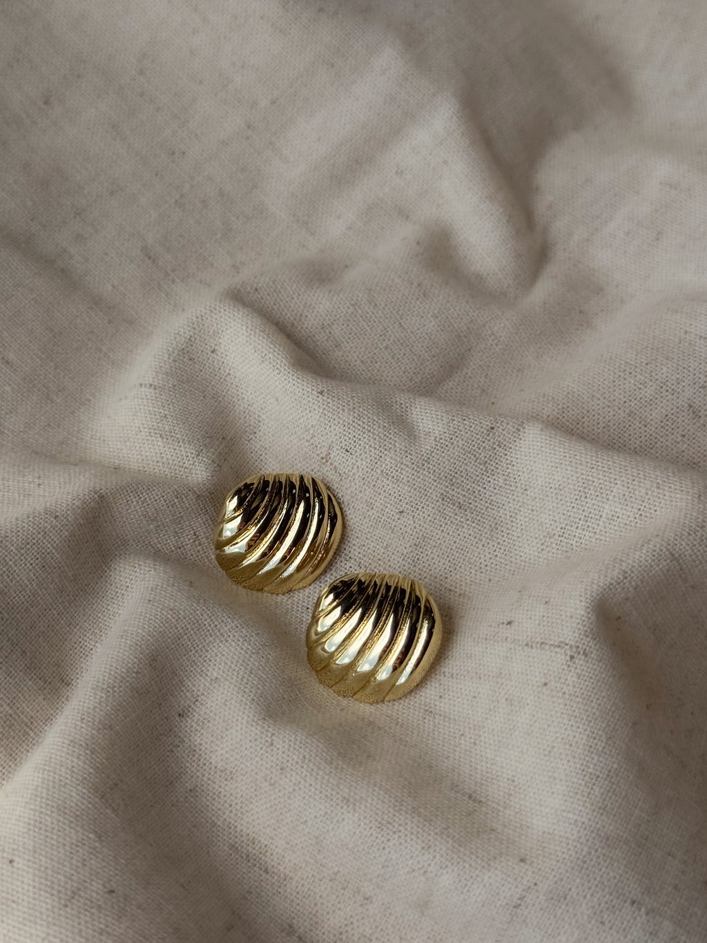 Ridged Shell Earrings - Stitch And Feather