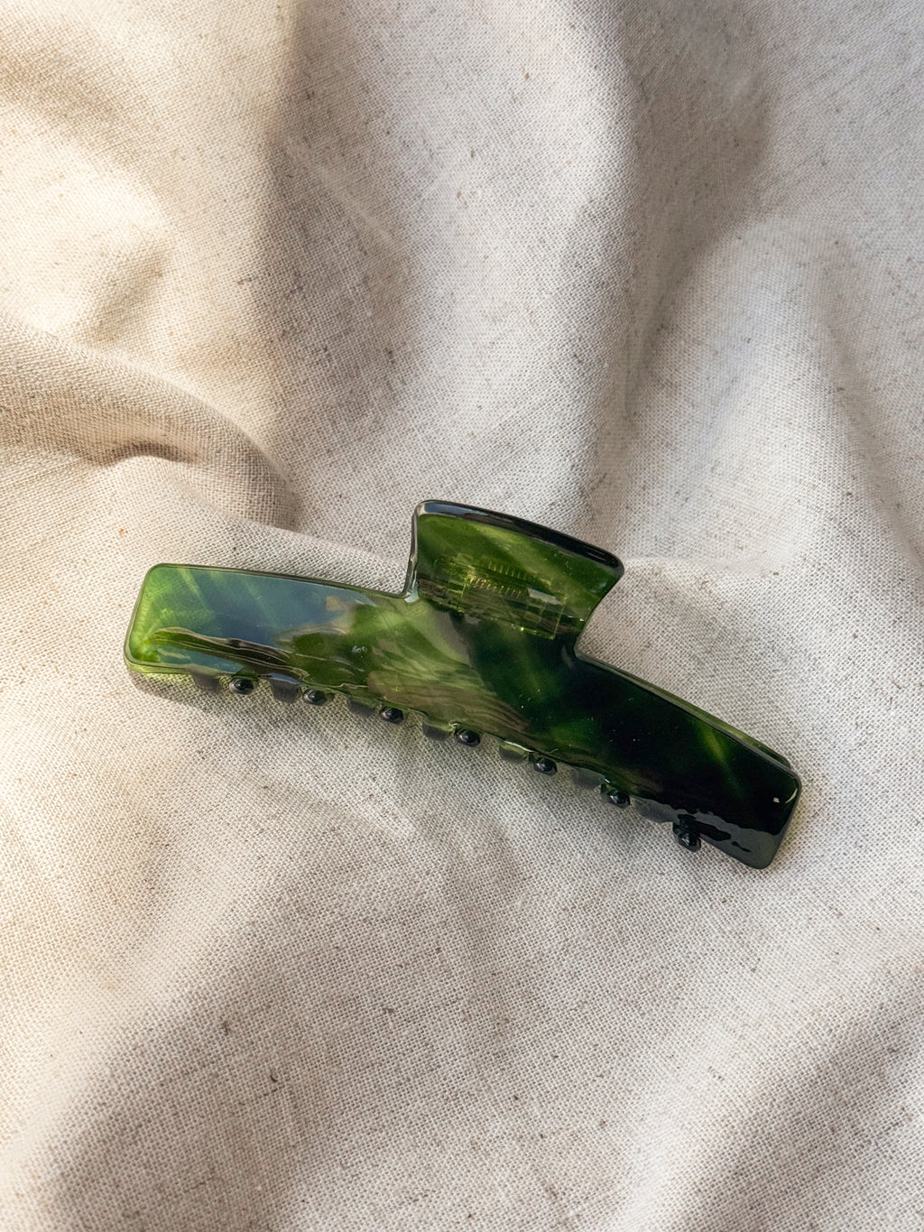 Thin Claw Hair Clip in Green - Stitch And Feather