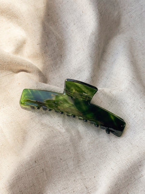 Thin Claw Hair Clip in Green - Stitch And Feather